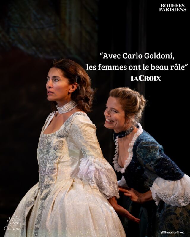 Un air de Venise sur la scène du théâtre des Bouffes Parisiens qui réjouit la presse.

Venez découvrir sans plus attendre l'adaptation de "La Veuve Rusée" du maître italien Carlo Goldoni.

Avec @caterina_murino_official dans le rôle de Rosaura, jeune veuve en quête de liberté, Sarah Biasini, dans le rôle de Marionnette, la fidèle et maligne servante, @tomleeb dans la peau du malicieux et intrépide Arlequin, @pierrerochefort, comte Bosco Nero, l'italien passionné, @vdesagnat dans le rôle de Monsieur le Blau, le français précieux, @vincentdeniard, Don Alvaro de Castille, l'espagnol colérique, @thierryharcourt dans le rôle de Milord Runebif, l'anglais volage.

Jusqu'au 24 novembre !
Du mardi au vendredi à 20h00
Le samedi à 16h et 20h
Le dimanche à 15h

Durée de la pièce : 1h45

attaché de presse : @ichoupresse

📷 @camillo.ale et @beatricelivet