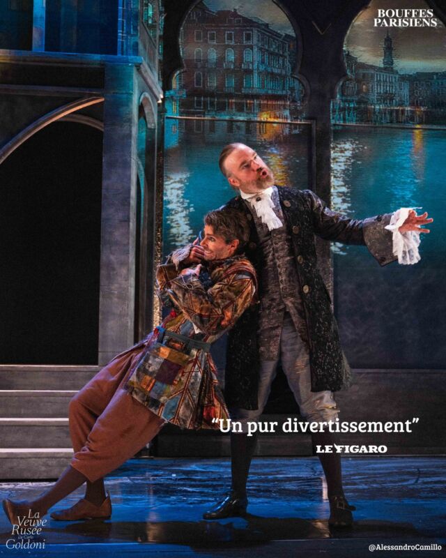 Un air de Venise sur la scène du théâtre des Bouffes Parisiens qui réjouit la presse.

Venez découvrir sans plus attendre l'adaptation de "La Veuve Rusée" du maître italien Carlo Goldoni.

Avec @caterina_murino_official dans le rôle de Rosaura, jeune veuve en quête de liberté, Sarah Biasini, dans le rôle de Marionnette, la fidèle et maligne servante, @tomleeb dans la peau du malicieux et intrépide Arlequin, @pierrerochefort, comte Bosco Nero, l'italien passionné, @vdesagnat dans le rôle de Monsieur le Blau, le français précieux, @vincentdeniard, Don Alvaro de Castille, l'espagnol colérique, @thierryharcourt dans le rôle de Milord Runebif, l'anglais volage.

Jusqu'au 24 novembre !
Du mardi au vendredi à 20h00
Le samedi à 16h et 20h
Le dimanche à 15h

Durée de la pièce : 1h45

attaché de presse : @ichoupresse

📷 @camillo.ale et @beatricelivet