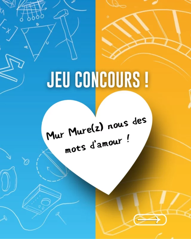 🎭✨ [JEU CONCOURS – LE MUR DE L’AMOUR] ✨

JEU CONCOURS TERMINÉ 

💌 Et si votre déclaration d’amour vous faisait gagner 2 places VIP* pour Mur Mure, la comédie romantique de @liloufogli mise en scène par @jeremielippmann au Théâtre de la Michodière ?

Inscrivez en commentaire votre plus belle déclaration sur notre “Mur de l’Amour” et tentez votre chance ! ❤️

Pour participer :
1️⃣ Abonnez-vous à @michodiere 
2️⃣ Likez ce post 💙
3️⃣ Écrivez en commentaire votre plus belle déclaration d’amour 💌

Laissez parler votre cœur, et peut-être que votre message vous ouvrira les portes du théâtre 🎟️✨

📆 Fin du concours : dimanche 13 avril

À vos plus belles envolées romantiques… et rendez-vous sur le Mur de l’Amour ! 💕

@richardcaillat_prod
@fimalac_entertainment
@artsliveentertainment
@stephaniebataille7

#JeuConcours #MurmureLaPièce #ThéâtreDeLaMichodière #MurDeLAmour #ComédieRomantique #DéclarationDAmour
* pack 2 places/ 2 programmes/ 2 boissons
