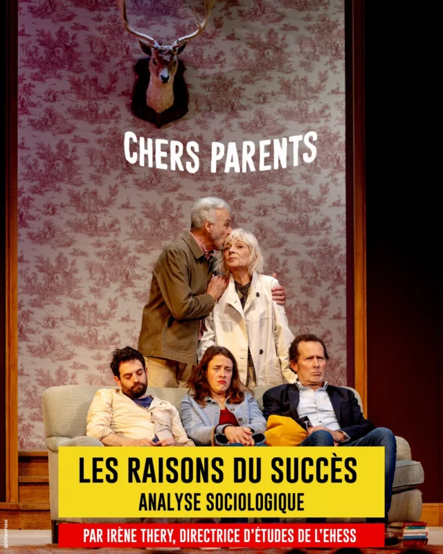 La pièce "Chers Parents", c'est déjà plus de 4 ans de succès, à Paris et en tournée en France, Belgique, Suisse et au Maroc.

Pour expliquer ce triomphe, nous avons fait appel à Irène Thery, sociologue de la famille, et directrice d'études de l'EHESS.

La pièce parle à tout le monde car elle traite de sujets de société et de thématiques universelles comme la famille, les relations intergénérationnelles ou encore le rapport à l'argent.

#enquetesociologique #analyse #succès