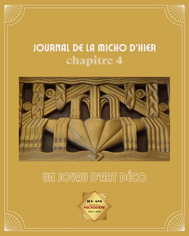 Tu savais que le Théâtre de la Michodière était l'une des salles de spectacles au style Art Déco les mieux conservés de Paris ?

Cette semaine, dans le nouveau chapitre de ce format dédié au centenaire de la Michodière, on vous explique ce qu'est l'Art Déco et qui se cache derrière le décor du théâtre. 

#ThéâtreMichodière #100AnsDeThéâtre #centenaire #theatredeboulevard

@richardcaillat_prod
@judithmarouanitheatre
@stephaniebataille7
@polinatheatre

#ThéâtreMichodière #100AnsDeThéâtre #centenaire #theatredeboulevard

@richardcaillat_prod
@judithmarouanitheatre
@stephaniebataille7
@polinnazina