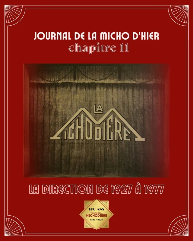 Nouvelle semaine, nouveau chapitre ! 

Focus sur les directeurs et directrice de notre théâtre dans les premières décennies, ayant profondément marqué le lieu de leur empreinte et leur vision artistique.

Découvrez en davantage sur ces personnalités marquantes.

#michodiere #theatre #centenaire #100ans