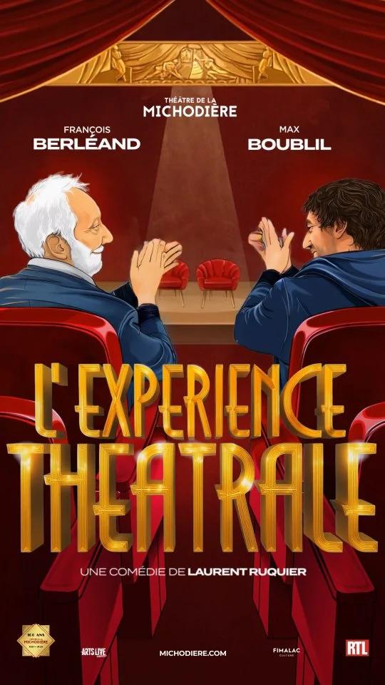 Jour J 🎊

Rendez-vous à 19h pour la première représentation de l'Expérience Théâtrale, la nouvelle comédie de @ruquierlaurent

Cette pièce met en scène deux comédiens de générations différentes, @francoisberleand et @maxboubliloff, pour rire avant tout et pour rendre hommage au théâtre, aux acteurs comme au public.

Qui observe qui ? Que se passe-t-il sur scène ? Dans les coulisses ? Dans la salle ?

Des superstitions, des règles, des rivalités, des anecdotes, des petits secrets… seront révélés et seront surtout des prétextes pour s’en amuser tous ensemble !

#Maxboublil #FrançoisBerleand #LaurentRuquier #Lexperiencetheatrale #comedie #spectacle