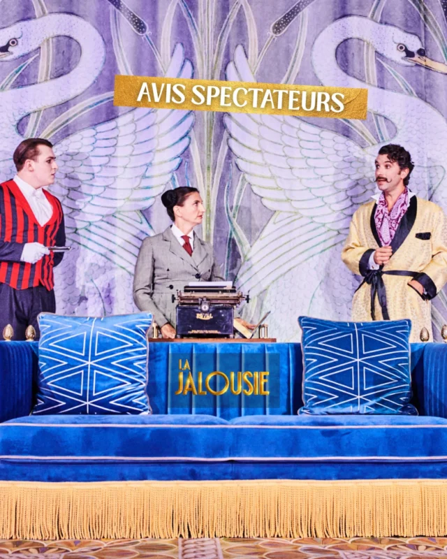 La Jalousie, mis en scène par @michelfauofficiel 

Avec @gwendol @michelfauofficiel, @alexismoncorge Geneviève Casile, Fabienne Galula, @alexis.driollet @leleo_mar et @le.jotr 

Les spectateurs sont déjà conquis ! 🤗
Et vous, quel serait votre adjectif pour décrire la pièce ?

#lajalousie #sachaguitry #michodiere #comedie #centenaire

📸 @marcelhartmannphoto