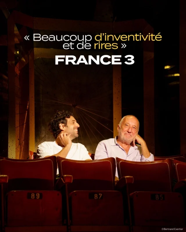 Découvrez une pièce pleine d'inventivité et de rires avec l'expérience Théâtrale, une comédie de @ruquierlaurent avec François Berléand et @maxboubliloff mise en scène par @anne.bouvier0444 

#quefaireàParis #theatreparis #comedie