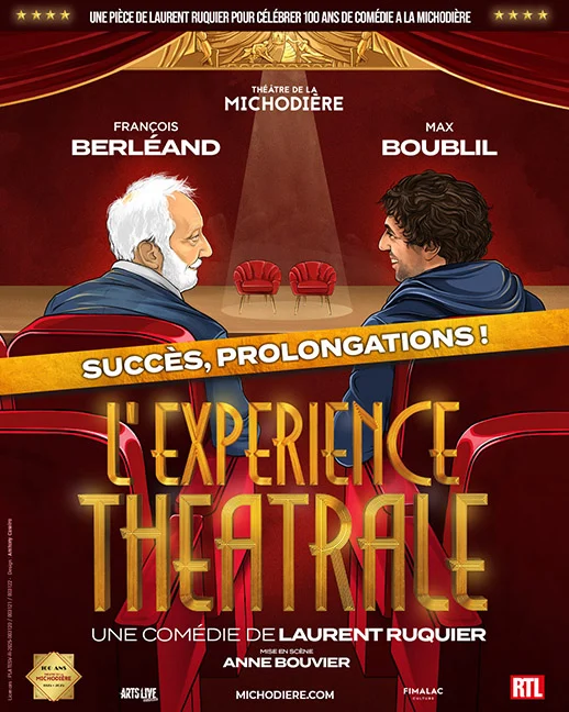 Succès, prolongations !✨

🎭 François Berléand et @maxboubliloff triomphent sur scène dans une comédie pleine d'humour et de secrets sur le théâtre signé @ruquierlaurent

🎫 Prenez votre place !