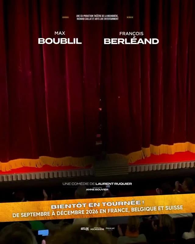 Samedi dernier, on fêtait la dernière de « l’expérience Théâtrale » au théâtre de la @michodiere avec une salle comble ! ✨

Une comédie de @ruquierlaurent dans laquelle @maxboubliloff et François Berléand se prêtent à un jeu de miroir jubilatoire avec le public

Si vous n’avez pas eu l’occasion de la voir à Paris, on a une bonne nouvelle : La pièce part en tournée dans toute la France, en Belgique et en Suisse de septembre à décembre 2026 ! 

👀 Plus d’infos à venir sur @artsliveentertainment 

#Théâtre #tournée #laurentruquier #maxboublil
