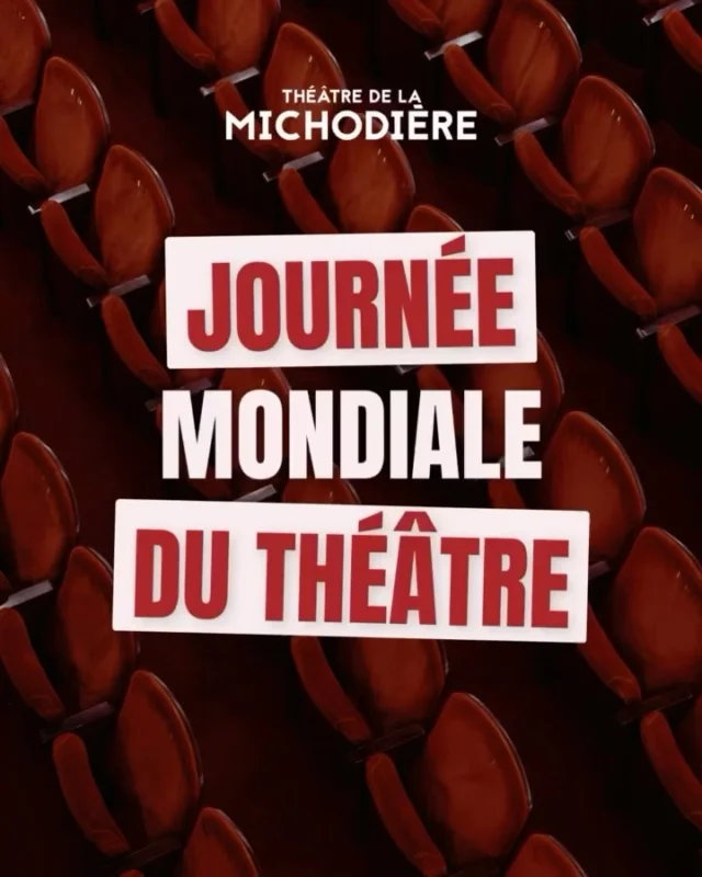 Aujourd’hui, c’est la journée mondiale du Théâtre ! 🎭

Pour fêter ça, profitez de 20€ de remise sur la pièce « MurMure » avec le code JMT26
*L’offre est valable 48h sur les places de catégorie 1

#journéemondialeduthéâtre #théâtreparis