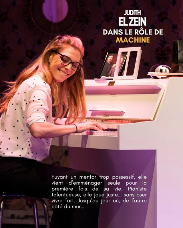 Retrouvez @judith.elzein  dans la comédie romantique « Mur Mure »

Machine est une jeune pianiste qui emménage seule pour la première fois dans un petit appartement.

Son quotidien, c’est le piano. Elle s’entraîne avec acharnement en prévision de son futur concours. Mais les murs sont très fins...

Tellement fins que son voisin entend tout... D’ordinaire timide et introvertie, Machine va apprendre à le découvrir à travers le mur, et va peu à peu lâcher prise !

Elle parvient même à se confier à sa sœur et lui révéler sa nouvelle relation peu commune...

Mur Mure, actuellement au Théâtre de la Michodière

Du mercredi au samedi à 20h
Le dimanche à 15h

🎫 Pensez à prendre votre place

#murmure #judithelzein  #comédieromantique ##theatredelamichodiere #Comédie #Spectacle

📸 @emilie_brouchon