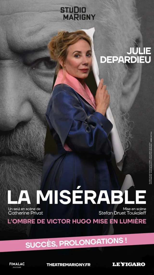 Découvrez un nouvel extrait de la pièce "La Misérable", qui retrace notamment les doux ans d'enfermement de Juliette Drouet, par Victor Hugo.

La jeune femme lui écrira plus de 20 000 lettres. Une correspondance pour maintenir le lien, malgré le caractère nocif de l'écrivain.

Apprenez l'histoire passionnante et encore trop méconnue de Juliette Drouet, à travers ce seule en scène incarné par @depardieu_julie

Actuellement au Studio Marigny