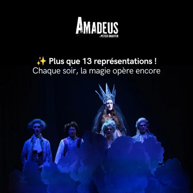 Plus que 13 représentations ✨

Depuis la première représentation, Amadeus fait vivre au public un moment suspendu, porté par une troupe engagée et une mise en scène spectaculaire.

Il ne reste plus que quelques occasions de découvrir cette fresque théâtrale.

📍 Jusqu’au 14 juin au Théâtre Marigny, du mercredi au jeudi à 20h, du vendredi au samedi à 21h, dimanche à 15h

📸 : @flore.philis en talentueuse «  Reine de la nuit » par @delaplacedavid

Mise en scène @oliviersoliveres 
Avec Jérôme Kircher, @thomassoliveres @lisonpennec Eric Berger @flore.philis @alziarymarjolaine @jade.rbnt @lasiecinska @laurentdolce1 Philippe Escudié @romainpascal1 @lorenzoarcaro @artusmael @simonetloic