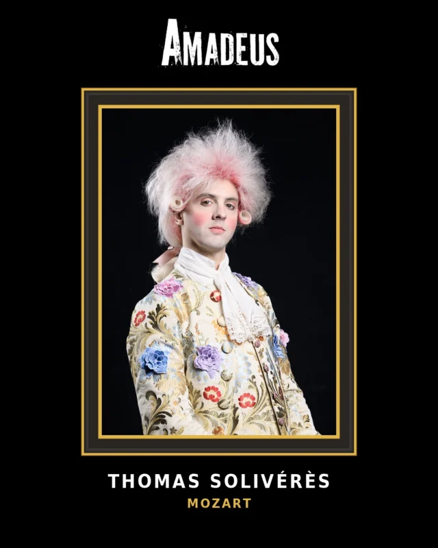 🎭 Wolfgang Amadeus Mozart

Jeune, insolent, imprévisible. Il rit trop fort, dépense sans compter et se soucie peu des conventions. Mais lorsqu’il s’assoit pour composer, tout change. Derrière l’exubérance apparaît un génie musical qui fascine autant qu’il dérange.
Face à lui, Salieri comprend immédiatement ce que les autres ne voient pas encore : Mozart possède ce talent qu’il a lui-même toujours rêvé d’atteindre.

Thomas Solivérès incarne ce Mozart libre, excessif et fulgurant.

📍 Au Théâtre Marigny, du mercredi au jeudi à 20h, vendredi à 21h, samedi à 16h30 et 21h, dimanche à 15h.
🎟️ Billetterie ouverte – réservez vos places dès maintenant
📸 : @delaplacedavid 

Mise en scène @oliviersoliveres 
Avec Jérôme Kircher @thomassoliveres  @lisonpennec @thomasfitterer_thomasfitterer  @flore.philis  @alziarymarjolaine  @jade.rbnt  @lasiecinska  @laurentdolce1  Philippe Escudié @romainpascal1  @lorenzoarcaro  @simonetloic