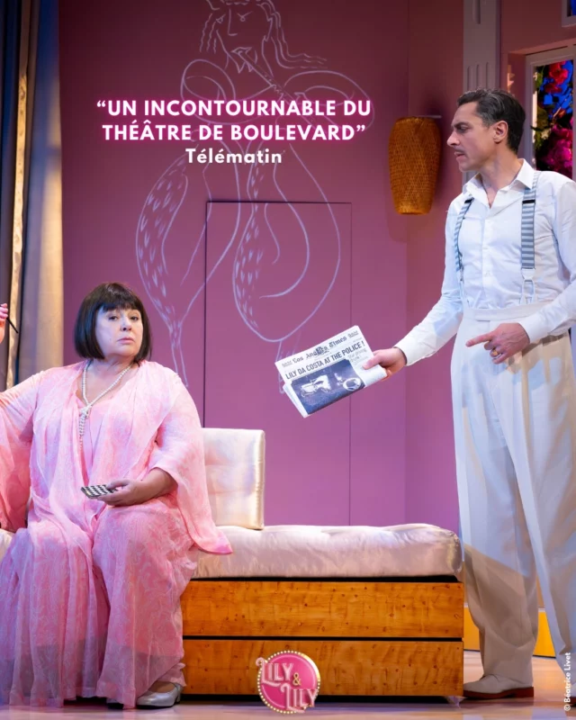"Incontournable"⭐️

Quiproquos, situations rocambolesques et dialogues savoureux… Lily et Lily, la comédie culte de Barillet et Gredy vous promet une soirée pleine de rires au Théâtre de Paris ! 

📍 Actuellement au Théâtre de Paris – Ne manquez pas ce moment de pur plaisir !

📷 @beatricelivet 

@richardcaillat_prod 
@stephaniebataille7 

#LilyEtLily #MichèleBernier #ThéâtreDeParis #Comédie #FousRires #Spectacle