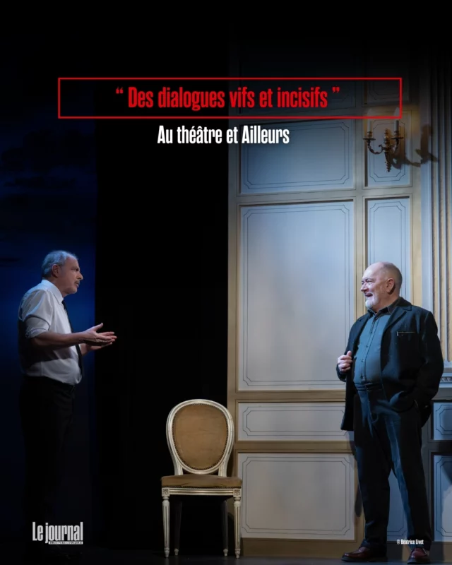 "Des dialogues vif et incisifs" ⚡

Le journal, une pièce drôle et noire aux dialogues incisifs qui explore les liens tendus entre les mondes de la politique et de la presse d’aujourd’hui.

Texte de @antoinebeauquier

Mise en scène de @anne.bouvier0444

Avec @bruno_debrandt dans le rôle de Raphaël
@brunoputzuluofficiel dans le rôle d’Edmond
@bernardmalaka dans le rôle de Flamm
@claverie.olivier dans le rôle de Van
et @carolinajurczak dans le rôle d’Apolline

@fimalac_entertainment @richardcaillat_prod
@stephaniebataille7

#LeJournal #BrunoPutzulu #theatreparis #sortiraparis #thriller