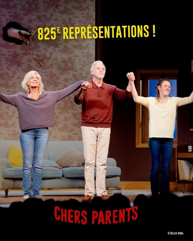 Aujourd'hui, l'équipe de "Chers parents" fait sa 825e représentation au Théâtre de Paris ! 

Quel joie d'accueillir cette comédie familiale depuis maintenant 5 ans

🎫 Pensez à réserver vos places !

#theatreparis #quefaireaParis #chersparents