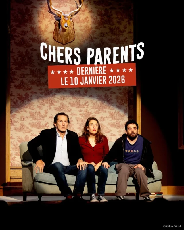📣 Il ne vous reste qu'un mois ! 
Ne ratez vos dernières chances de voir sur scène "Chers parents", la comédie qui a su conquérir le coeur des spectateurs et de la presse !

"Chers parents", une histoire qui fait voler en éclats et avec humour les tabous familiaux

#quefaireàParis #comédiefamiliale #theatreparis #chersparents
