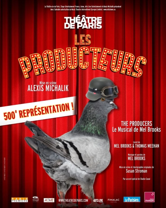 💥 500 représentations et toujours aucun flop ! 

Ils avaient pourtant un plan infaillible : monter la pire comédie musicale de Broadway et disparaître avec la caisse ! 

Merci d’avoir saboté leur arnaque depuis 500 représentations ❤️

Ce soir, on fête ça sur scène ! Et si vous veniez célébrer le pire show devenu culte avec nous ? 🎫

#lesproducteurs #theatreparis #quefaireàparis #comédiemusicale