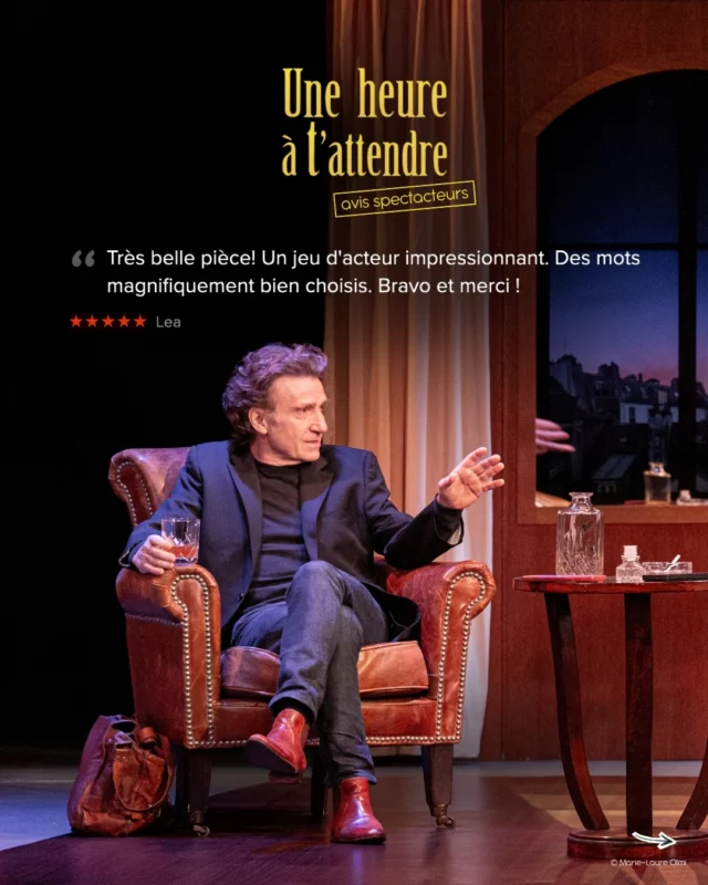 "un jeu d'acteur impressionnant", "une belle définition de l'Amour" ❤️

Les spectateurs sont conquis par "Une heure à t'attendre", une pièce de @sylvain.meyniac avec @thierry.fremont et @nicolas_vaude dans une mise en scène de @delphinedemalherbeofficiel 

🎫 à découvrir du mercredi au vendredi à 21h
Le samedi à 16h30 et 21h
⏳ Dernière le 30 avril ! 

#sortiràParis #theatreparis
