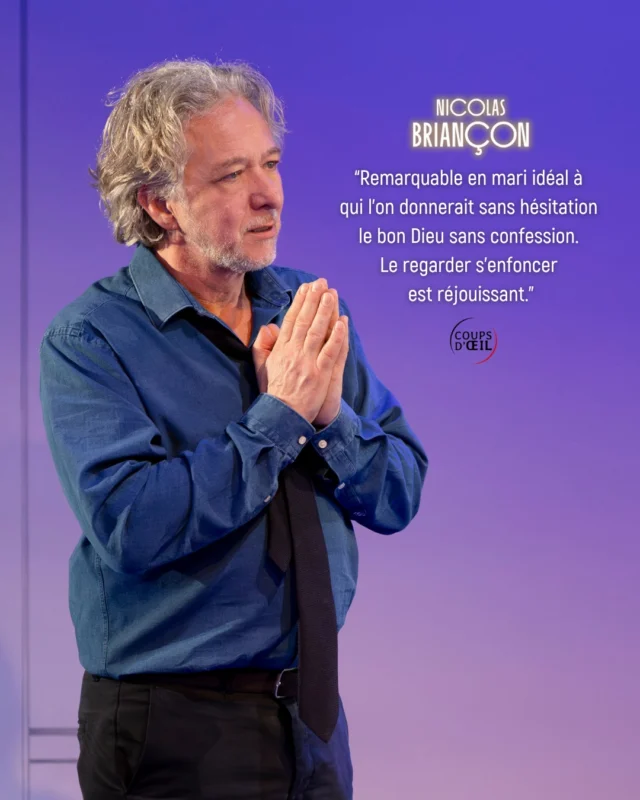 Retrouvez @nicolasbriancon dans le rôle de Serge, un mari idéal ? 
Peut-être pas tant que cela...

Pour en savoir plus, venez voir la pièce ! 
Réservations sur theatredeparis.com