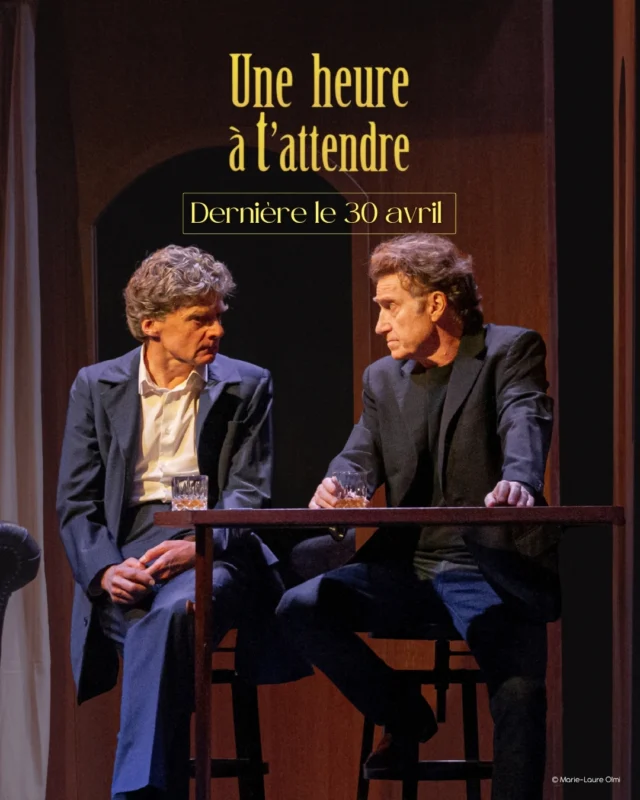 Ce soir, c'est la dernière représentation de "Une heure à t'attendre". 
C'est votre dernière chance de découvrir au Théâtre de Paris ce face à face entre @thierry.fremont et @nicolas_vaude. Un véritable hymne à l'amour signé @sylvain.meyniac et mis en en scène par @delphinedemalherbeofficiel 

#derniererepresentation #theatre #theatreparis