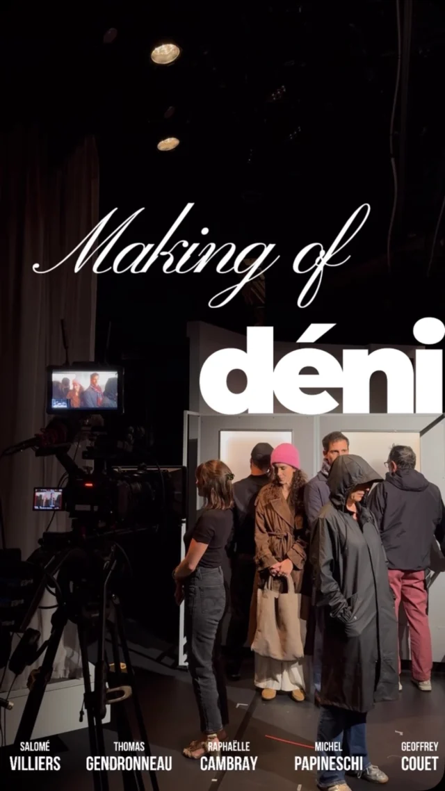 J-9 avant la première de Déni ! 

Et plus que quelques jours avant de découvrir la bande annonce de la pièce. Pour vous faire patienter, on vous dévoile le making of 👀

Déni, une pièce de Sophie Cottin, mise en scène par @raphaelle_cambray_et_oui 
Avec @salome.villiers, @thomasgendronneau, @raphaelle_cambray_et_oui, @geoffreycouet et Michel Papineschi
À partir du 18 septembre ! 

@alexdeschotten 
@seulcompteofficiel.c.touzet 

#quefaireàparis #theatreparis